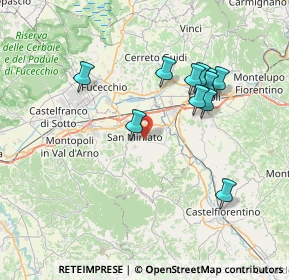 Mappa Via Calenzano, 56028 San Miniato PI, Italia (7.22091)