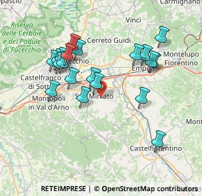 Mappa Via Calenzano, 56028 San Miniato PI, Italia (7.373)