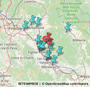 Mappa Via Pietro Nenni, 50066 Reggello FI, Italia (9.55882)