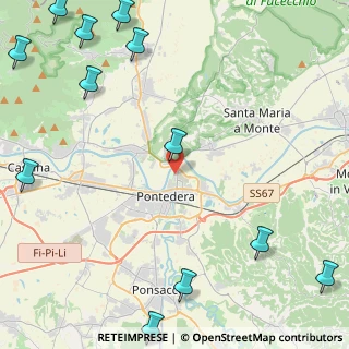 Mappa Via dei Salici, 56025 Pontedera PI, Italia (7.20667)