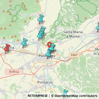 Mappa Via dei Salici, 56025 Pontedera PI, Italia (4.27545)