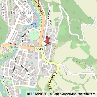Mappa Via dalla Chiesa Carlo Alberto, 1, 61033 Fermignano, Pesaro e Urbino (Marche)