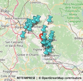Mappa Via del Paretaio, 50064 Figline e Incisa Valdarno FI, Italia (10.25)