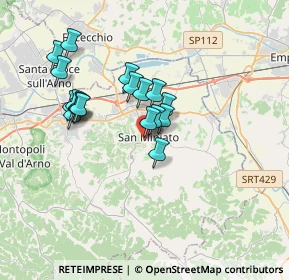 Mappa Via Giosuè Carducci, 56028 San Miniato PI, Italia (3.08444)