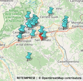 Mappa Via Roma, 56028 San Miniato PI, Italia (7.22842)
