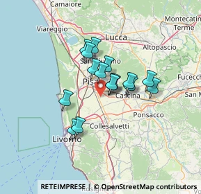 Mappa Via Annibale E. Breccia, 56121 Pisa PI, Italia (9.6275)