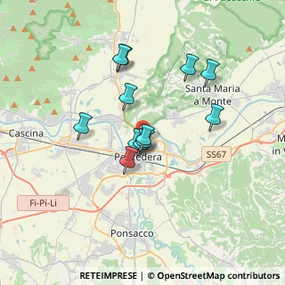 Mappa Via Bologna, 56025 Pontedera PI, Italia (2.94167)