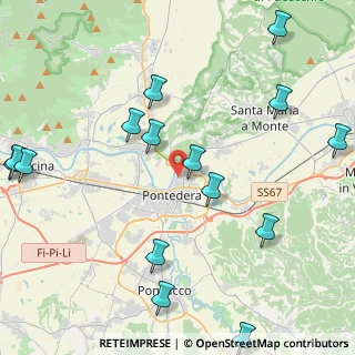 Mappa Via Bologna, 56025 Pontedera PI, Italia (5.61333)