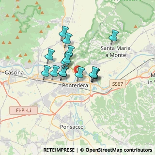 Mappa Via Bologna, 56025 Pontedera PI, Italia (2.64267)