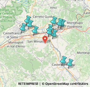 Mappa Via Castelfiorentino, 56028 San Miniato PI, Italia (6.9475)