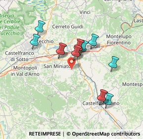 Mappa Via Castelfiorentino, 56028 San Miniato PI, Italia (6.36643)