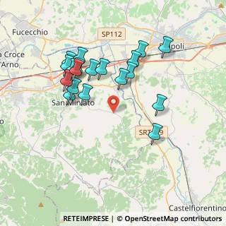 Mappa Via Castelfiorentino, 56028 San Miniato PI, Italia (3.73211)
