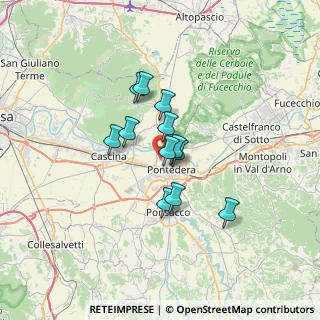 Mappa Via dell'Olmo, 56025 Pontedera PI, Italia (4.7125)