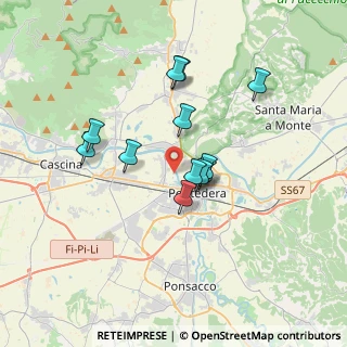 Mappa Via dell'Olmo, 56025 Pontedera PI, Italia (2.9675)