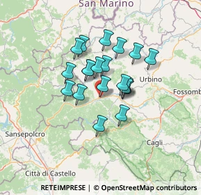 Mappa Via Salvo D'Acquisto, 61049 Sant'Angelo In Vado PU, Italia (9.878)