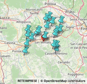 Mappa Piazza Buonaparte, 56028 San Miniato PI, Italia (10.6325)