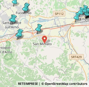 Mappa Piazza Buonaparte, 56028 San Miniato PI, Italia (7.0765)