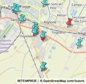 Mappa VIA G.VOLPE 10 OSPEDALETTO, 56121 Pisa PI, Italia (2.25692)