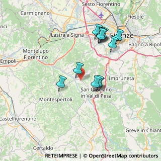 Mappa Via Empolese in Cerbaia, 50026 San Casciano in Val di Pesa FI, Italia (7.05667)
