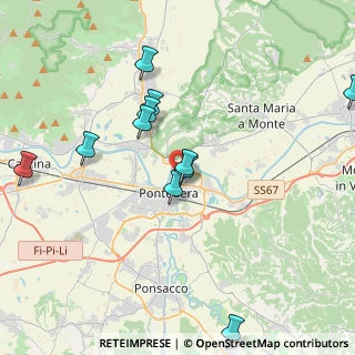 Mappa Via Milano, 56025 Pontedera PI, Italia (4.26636)