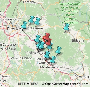 Mappa Piazza S. Pietro, 50066 Reggello FI, Italia (9.66294)