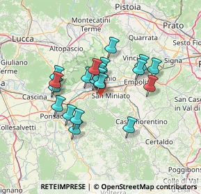 Mappa Via S. Giovanni Battista, 56028 San Miniato PI, Italia (11.0715)