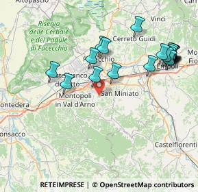Mappa Via S. Giovanni Battista, 56028 San Miniato PI, Italia (9.2465)