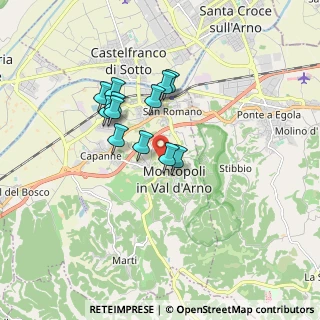 Mappa Via del Falco, 56020 Montopoli in Val D'arno PI, Italia (1.38667)