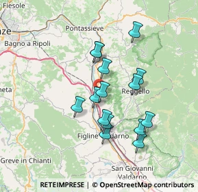 Mappa Località Torre del Castellano, 50066 Reggello FI, Italia (6.21133)