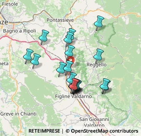 Mappa Località Torre del Castellano, 50066 Reggello FI, Italia (6.303)