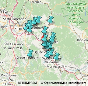 Mappa Località Torre del Castellano, 50066 Reggello FI, Italia (10.418)