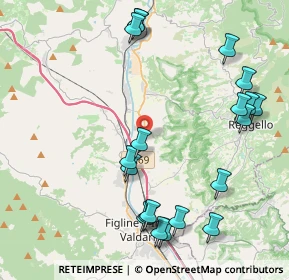 Mappa Località Torre del Castellano, 50066 Reggello FI, Italia (5.0605)