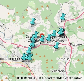 Mappa Via Cimitero, 84085 Mercato San Severino SA, Italia (3.4725)