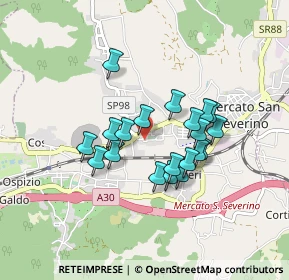 Mappa Via Luigi Pirandello, 84085 Mercato San Severino SA, Italia (0.7395)