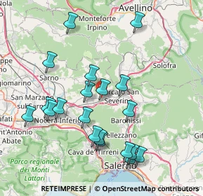 Mappa VIA TROTTA MONSIGNOR F., 84085 Mercato San Severino SA, Italia (8.599)