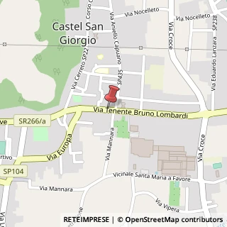 Mappa Via Tenente Bruno Lombardi, 61, 84083 Castel San Giorgio, Salerno (Campania)