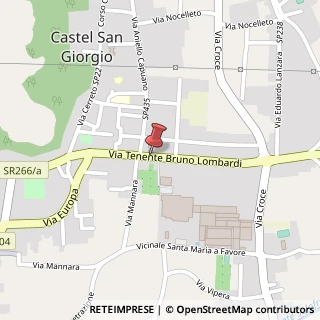 Mappa Via Tenente Bruno Lombardi, 86, 84083 Castel San Giorgio, Salerno (Campania)