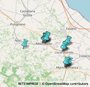 Mappa Via Conte Camillo Bense Conte Cavour, 70011 Alberobello BA, Italia (5.561)