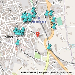 Mappa Via Conte Camillo Bense Conte Cavour, 70011 Alberobello BA, Italia (0.3065)