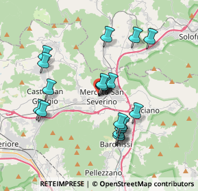 Mappa Via Rimembranza, 84085 Mercato San Severino SA, Italia (3.5345)