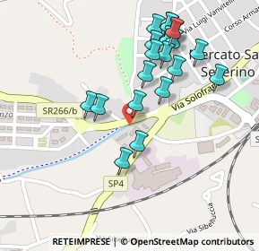 Mappa Via S. Vincenzo, 84085 Mercato San Severino SA, Italia (0.259)