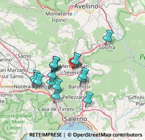 Mappa Via S. Vincenzo, 84085 Mercato San Severino SA, Italia (6.25)