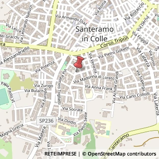 Mappa Via Bologna, 30, 70029 Santeramo in Colle, Bari (Puglia)