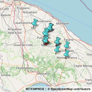 Mappa Via del commercio e del terziario, 70015 Noci BA, Italia (8.73188)