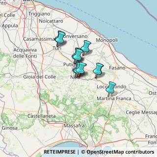 Mappa Via del commercio e del terziario, 70015 Noci BA, Italia (8.79125)