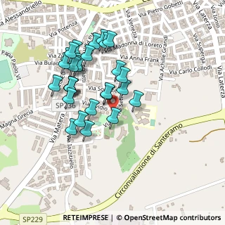 Mappa Via Pietro Sette, 70029 Santeramo In Colle BA, Italia (0.22414)