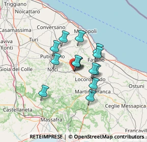 Mappa 70011 Alberobello BA, Italia (9.76714)