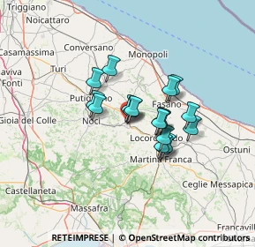 Mappa 70011 Alberobello BA, Italia (9.71944)