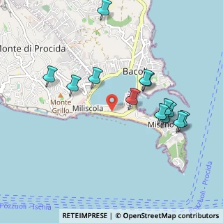 Mappa Via Lido Miliscola, 80070 Bacoli NA, Italia (1.07462)
