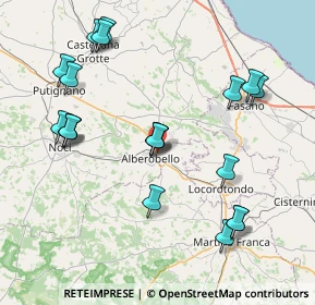 Mappa Contrada Popoleto, 70011 Alberobello BA, Italia (9.3655)